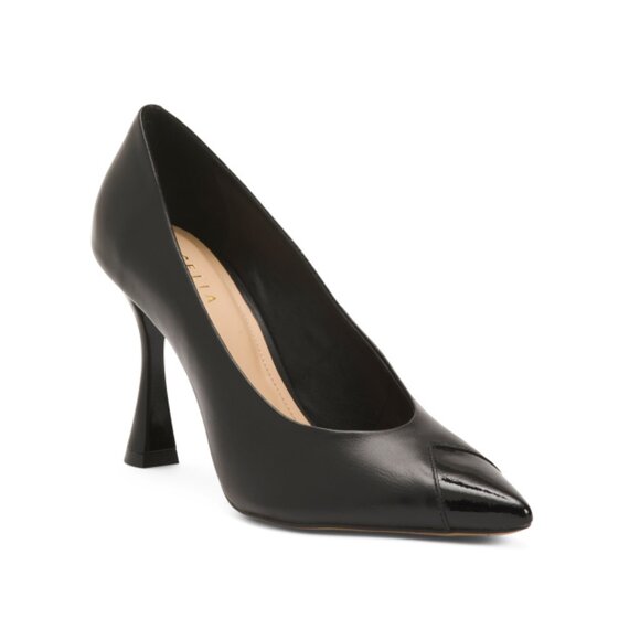 CECELIA NEW YORK Other - CECELIA NEW YORK Black/Black Made In Brazil Leather Patent Cap Toe Pumps
